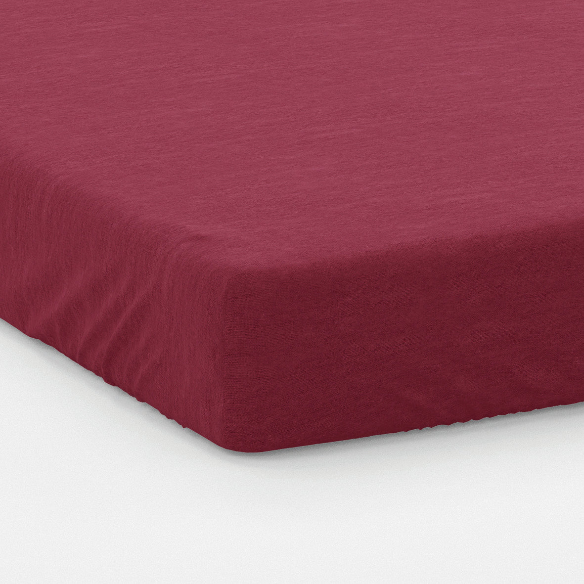 Fitted sheet cotton satin - Uni Burgundy 01