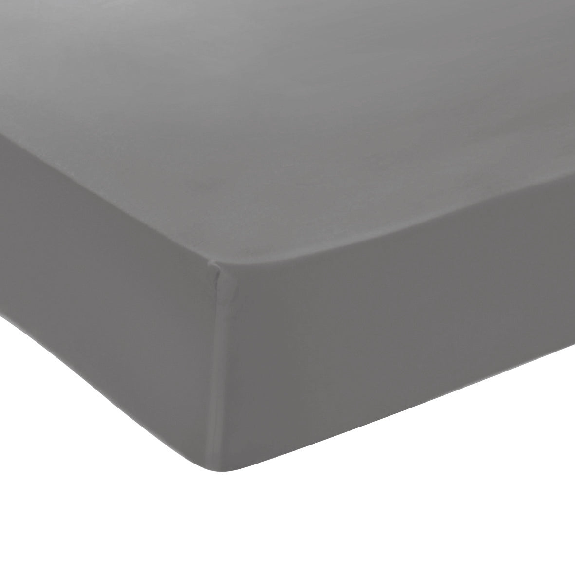 Fitted sheet cotton satin - Uni Grey 02