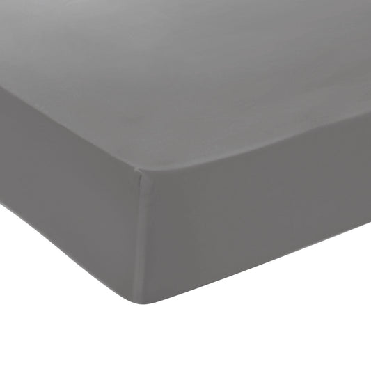 Fitted sheet cotton satin - Uni Grey 02