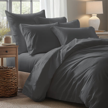 Fitted sheet cotton satin - Uni Grey 03