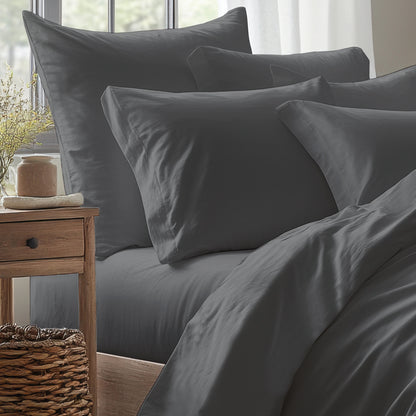 Fitted sheet cotton satin - Uni Grey 03