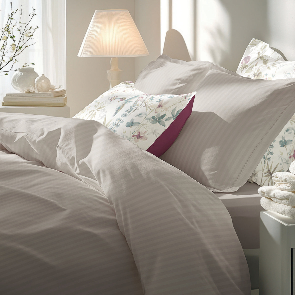 Fitted sheet cotton satin - Uni Taupe 01