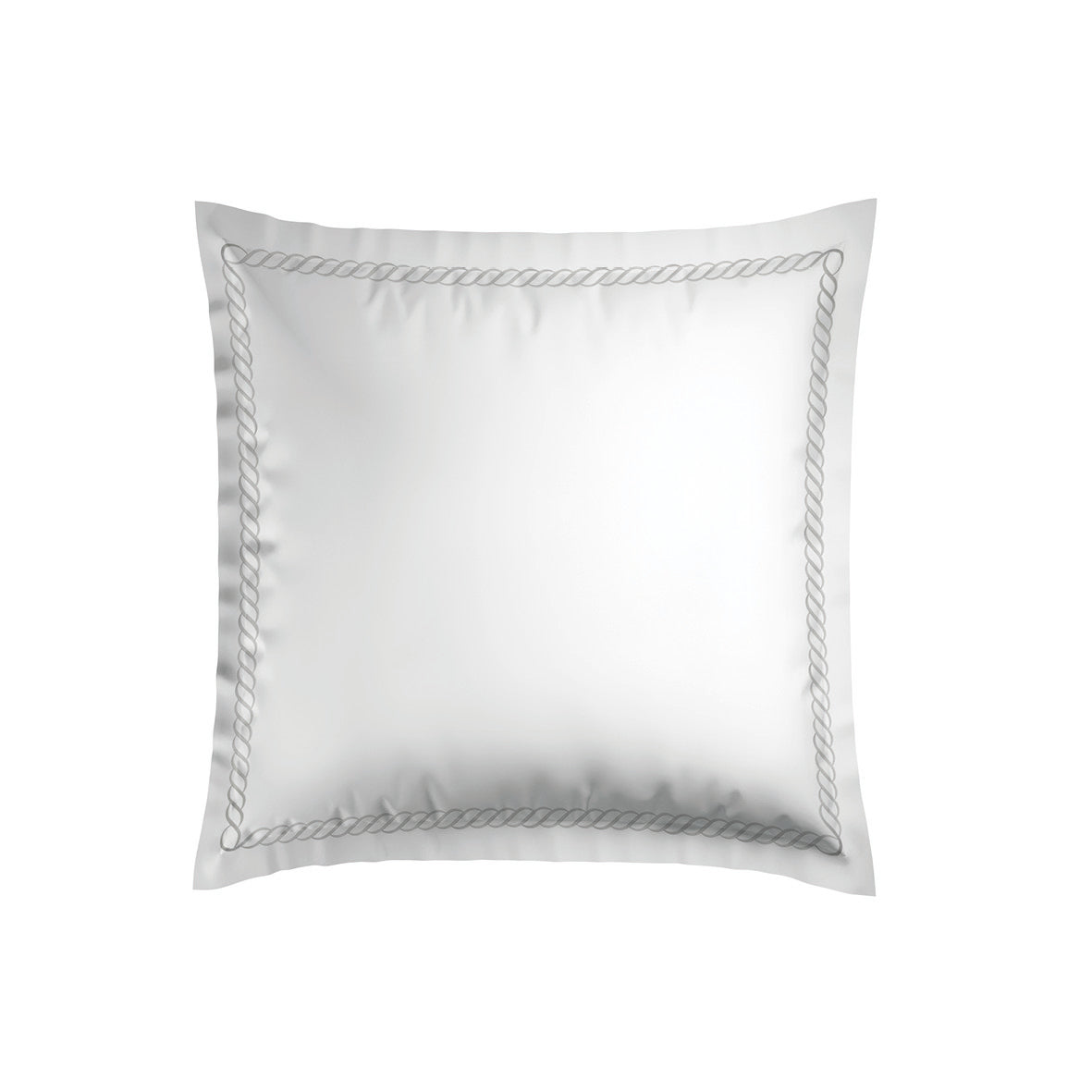 Pillowcase cotton satin - Douceur royale Grey / White 2 x (63 x 63 cm)