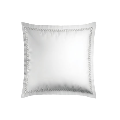 Pillowcase cotton satin - Douceur royale Grey / White 2 x (63 x 63 cm)