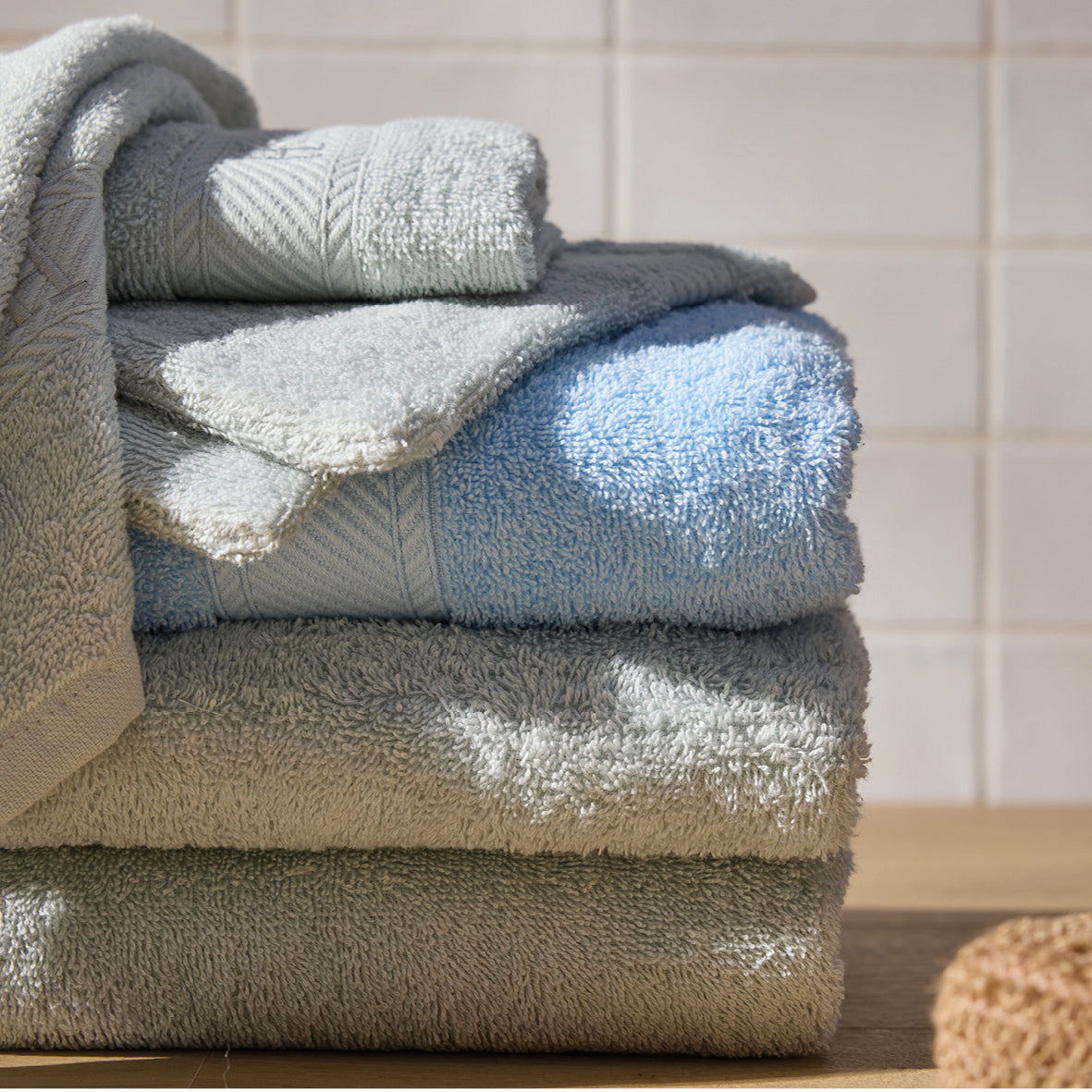 Hand towel combed cotton - Nuage - 2 x (50 x 100 cm)