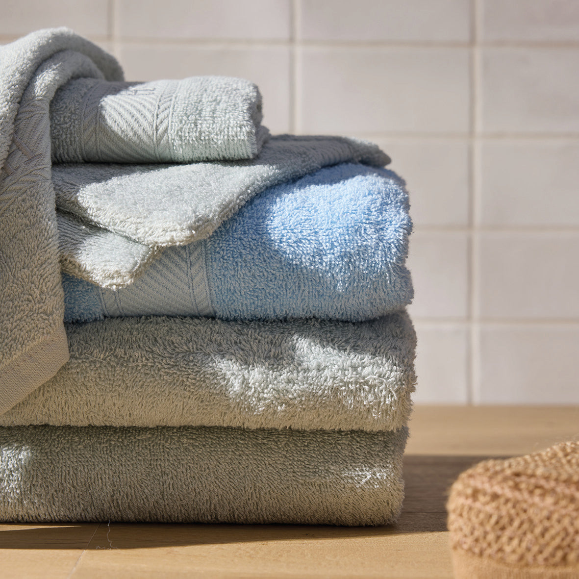Bath towel combed cotton - Nuage - 2 x (70 x 140 cm)