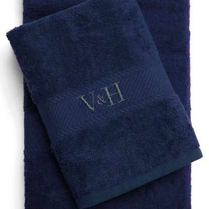 Hand towel + bath towel combed cotton - Nuage - 50 x 100 cm + 70 x 140 cm