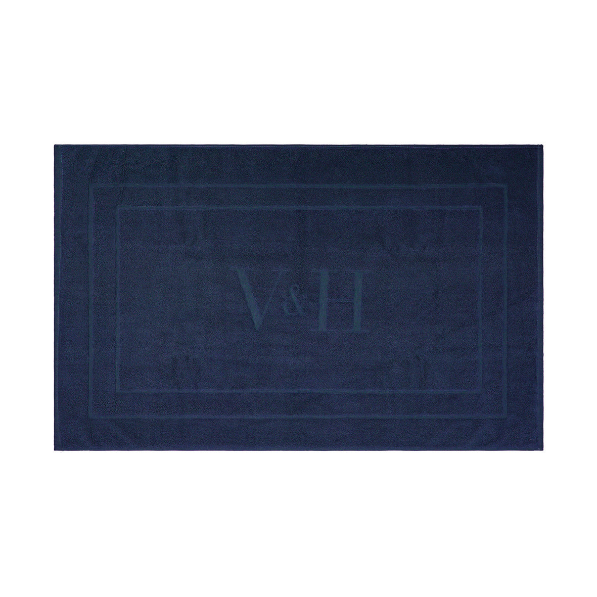 Bath mat cotton - 60 x 100 cm Navy blue