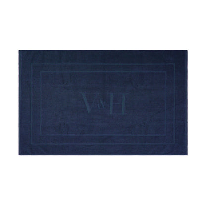 Bath mat cotton - 60 x 100 cm Navy blue