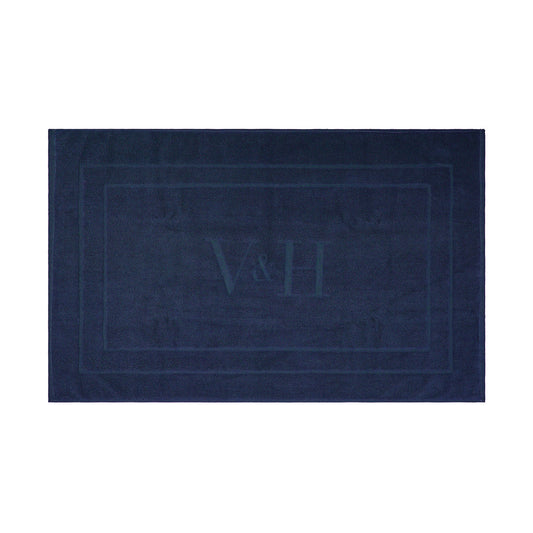 Bath mat cotton - 60 x 100 cm Navy blue