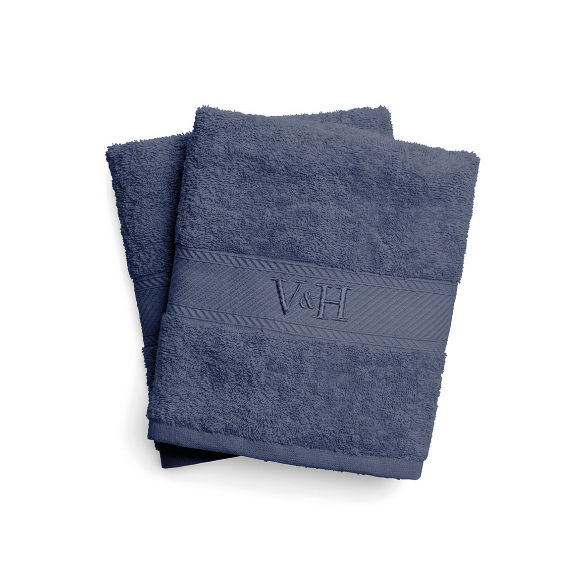 Hand towel combed cotton - Nuage - 2 x (50 x 100 cm) Blue grey