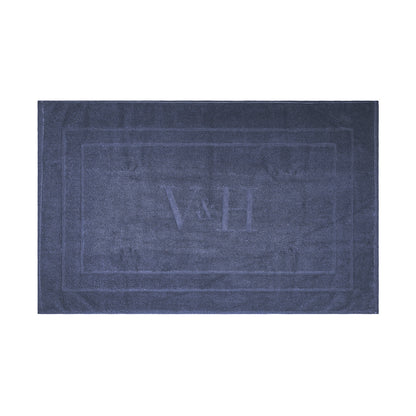 Bath mat cotton - 60 x 100 cm Blue grey