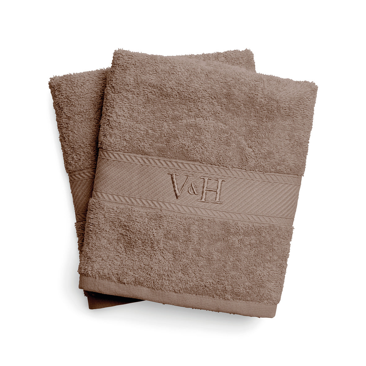 Bath towel combed cotton - Nuage - 2 x (70 x 140 cm) Brown