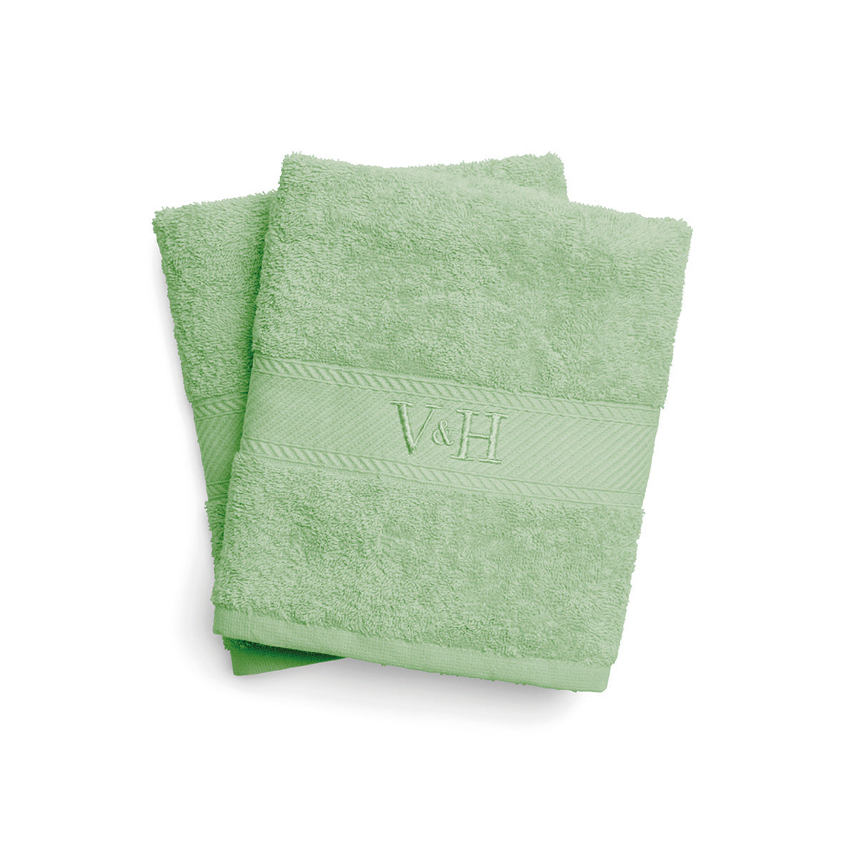 Hand towel combed cotton - Nuage - 2 x (50 x 100 cm) Meadow green
