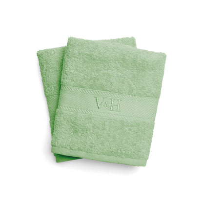 Hand towel combed cotton - Nuage - 2 x (50 x 100 cm) Meadow green