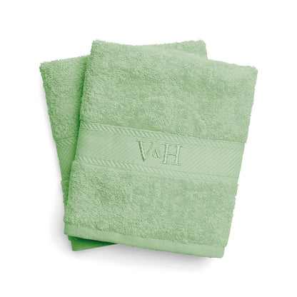 Bath towel combed cotton - Nuage - 2 x (70 x 140 cm) Meadow green