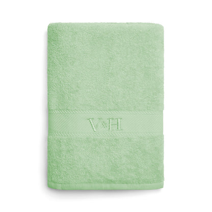 Bath towel combed cotton - Nuage - 100 x 150 cm Meadow green