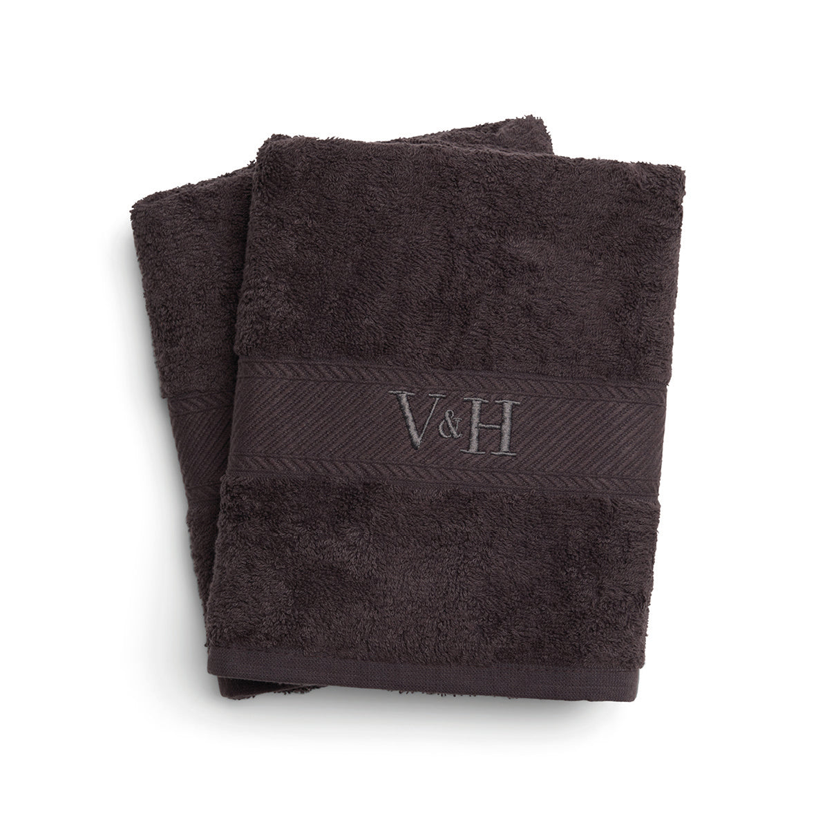 Bath towel combed cotton - Nuage - 2 x (70 x 140 cm) Dark grey