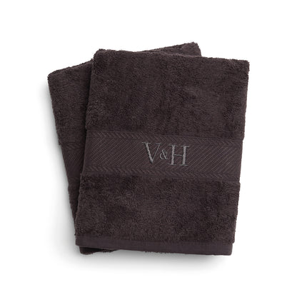 Bath towel combed cotton - Nuage - 2 x (70 x 140 cm) Dark grey