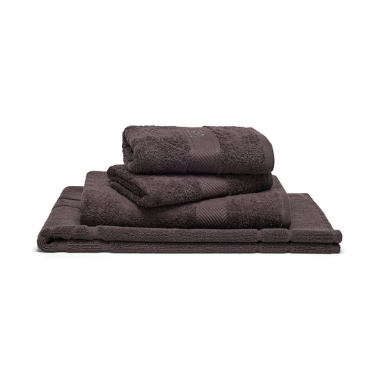 Complete bath linen set combed cotton - Nuage Dark grey - 4 pieces
