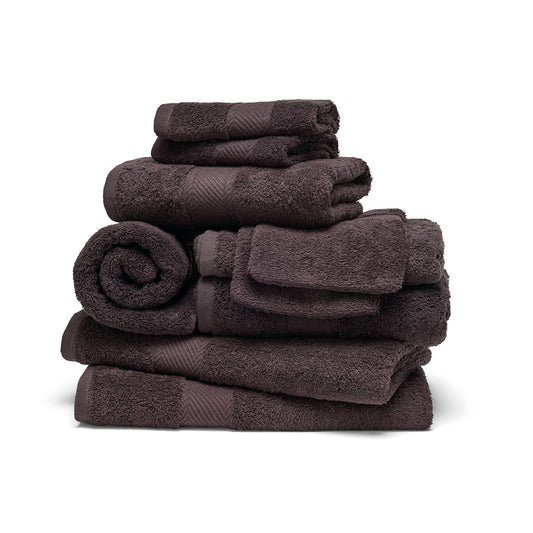 Complete bath linen set combed cotton - Nuage Dark grey - 10 pieces