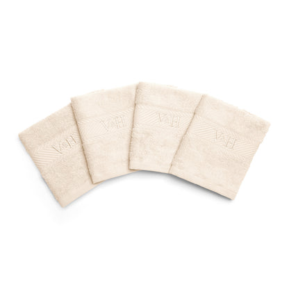 Guest towel combed cotton - Nuage - 4 x (30 x 30 cm) Ivory