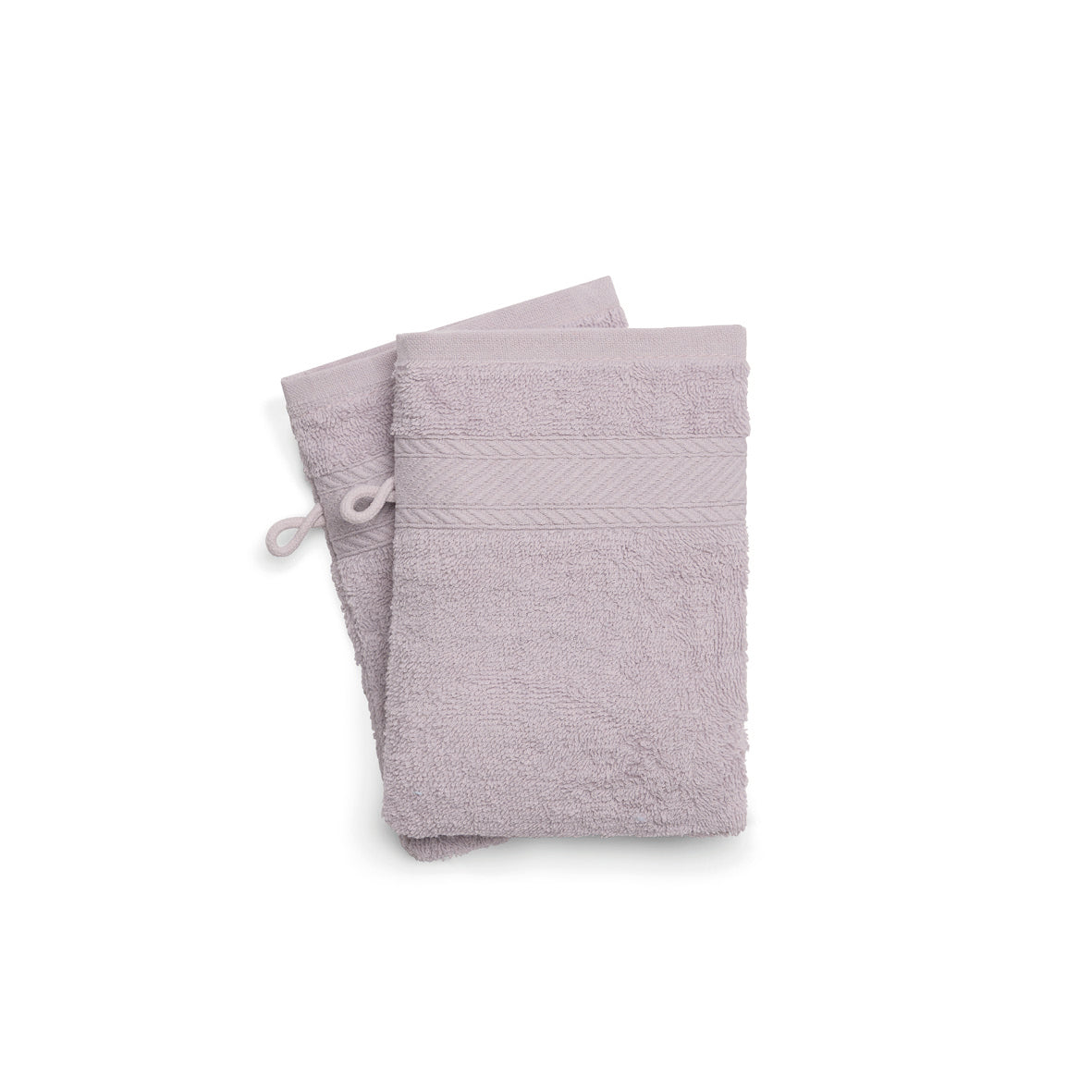 Washcloth combed cotton - Nuage - 2 x (15 x 21 cm) Lila