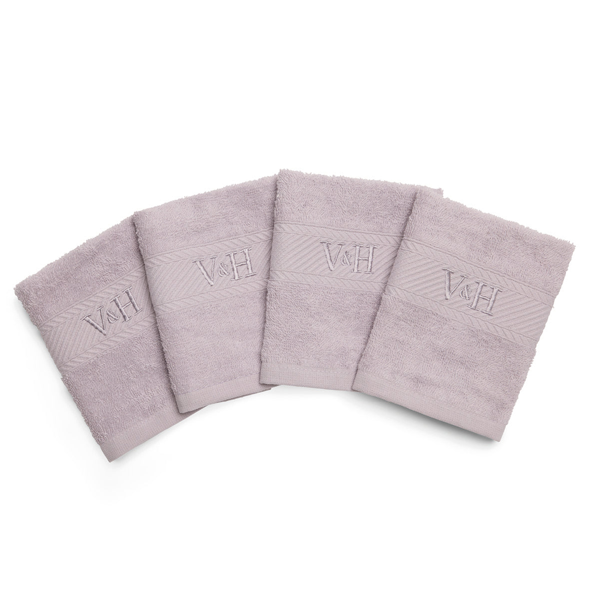 Guest towel combed cotton - Nuage - 4 x (30 x 30 cm) Lila
