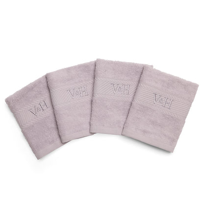 Guest towel combed cotton - Nuage - 4 x (30 x 30 cm) Lila