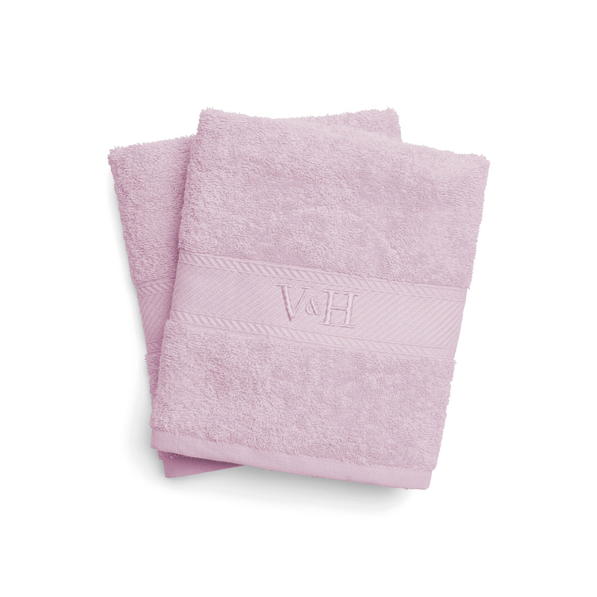 Hand towel combed cotton - Nuage - 2 x (50 x 100 cm) Lila