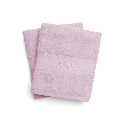 Hand towel combed cotton - Nuage - 2 x (50 x 100 cm) Lila