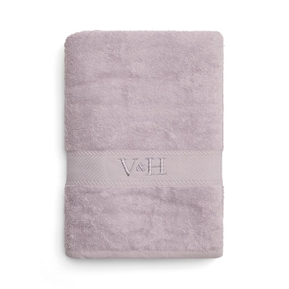 Bath towel combed cotton - Nuage - 100 x 150 cm Lila