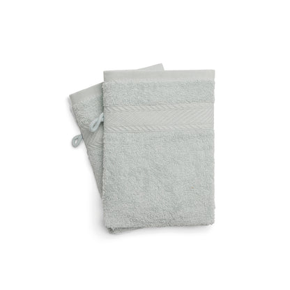 Washcloth combed cotton - Nuage - 2 x (15 x 21 cm) Mint