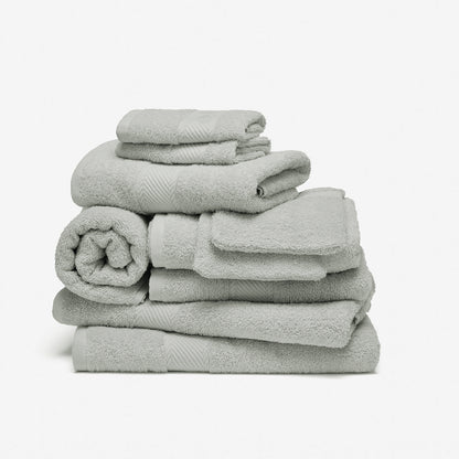 Complete bath linen set combed cotton - Nuage Mint - 10 pieces