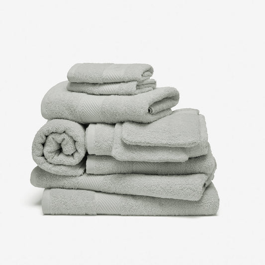 Complete bath linen set combed cotton - Nuage Mint - 10 pieces