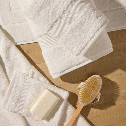 Complete bath linen set combed cotton - Nuage Mint - 10 pieces