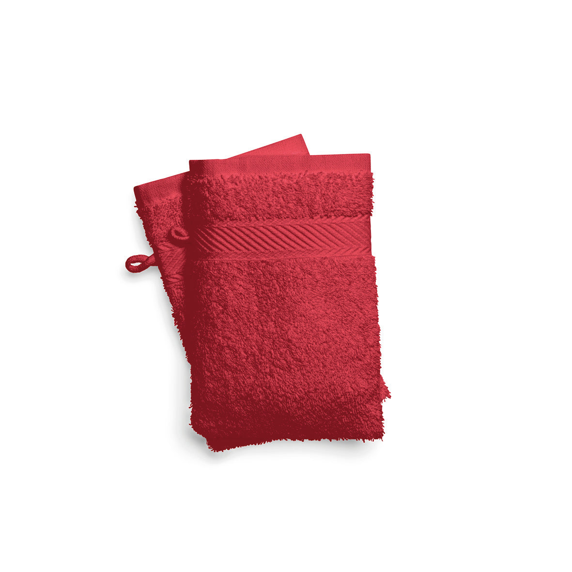 Washcloth combed cotton - Nuage - 2 x (15 x 21 cm) Blush pink