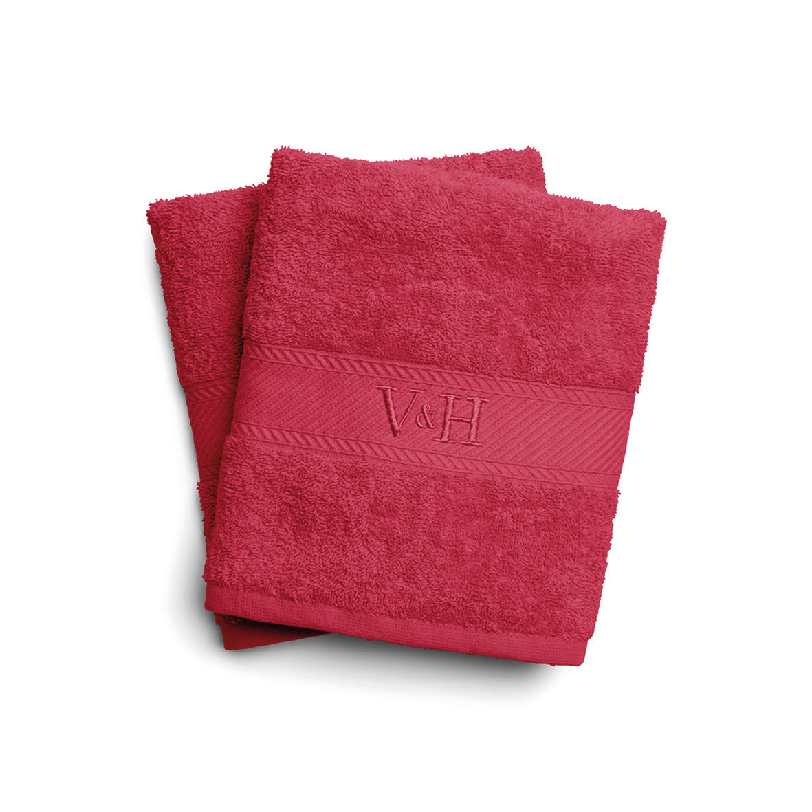 Hand towel combed cotton - Nuage - 2 x (50 x 100 cm) Blush pink