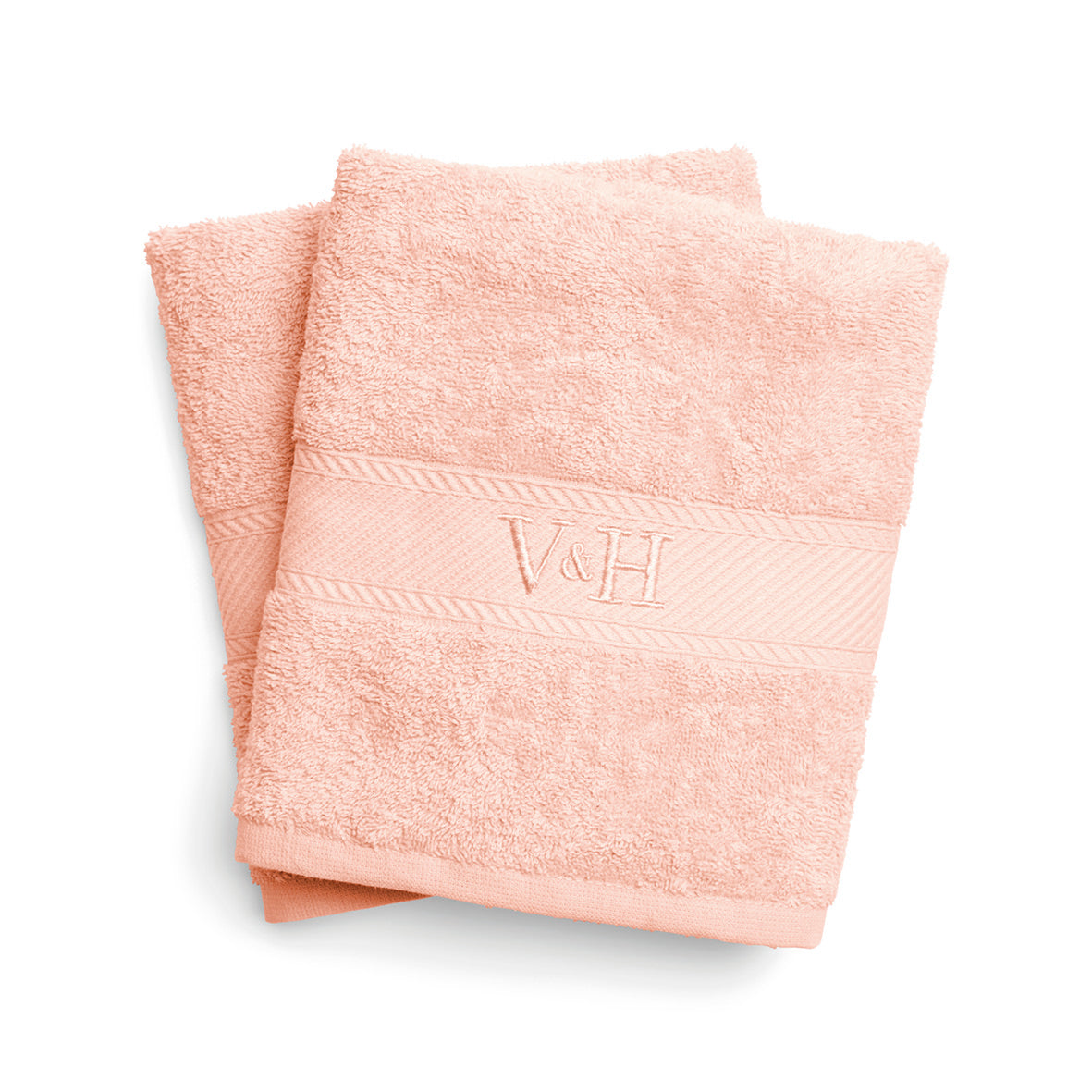 Bath towel combed cotton - Nuage - 2 x (70 x 140 cm) Salmon pink