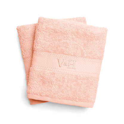 Bath towel combed cotton - Nuage - 2 x (70 x 140 cm) Salmon pink