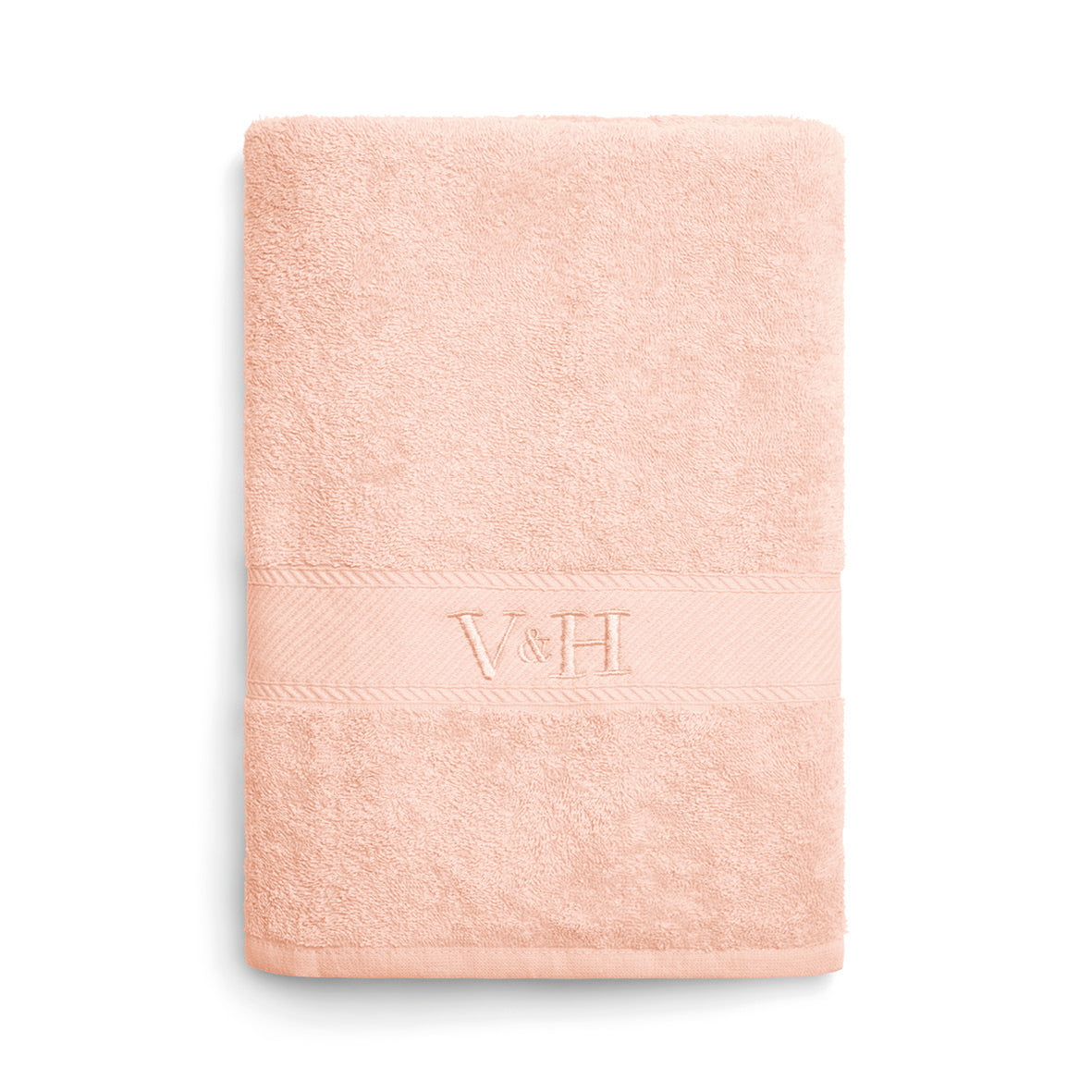 Bath towel combed cotton - Nuage - 100 x 150 cm Salmon pink