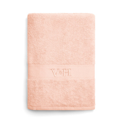Bath towel combed cotton - Nuage - 100 x 150 cm Salmon pink