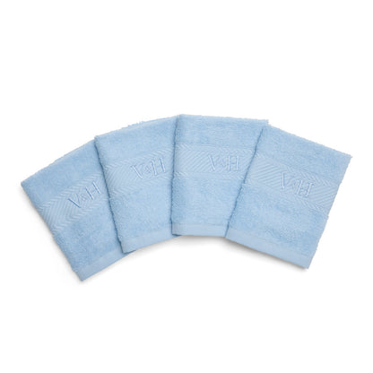 Guest towel combed cotton - Nuage - 4 x (30 x 30 cm) Powder blue