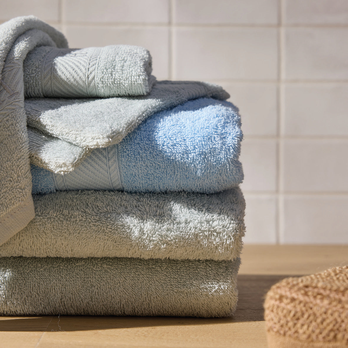Guest towel combed cotton - Nuage - 4 x (30 x 30 cm)