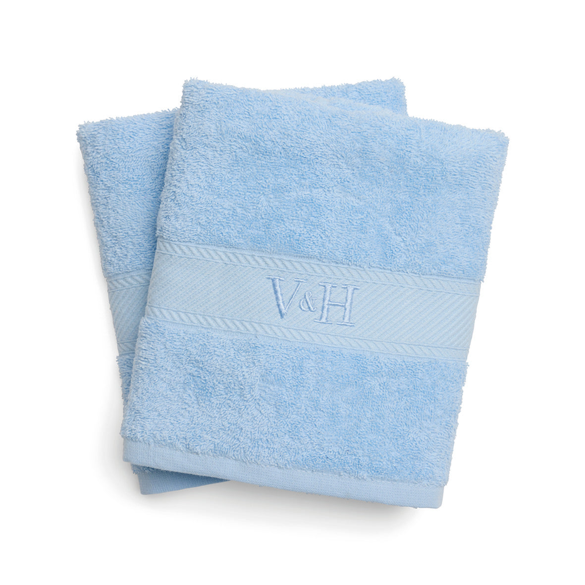 Bath towel combed cotton - Nuage - 2 x (70 x 140 cm) Powder blue