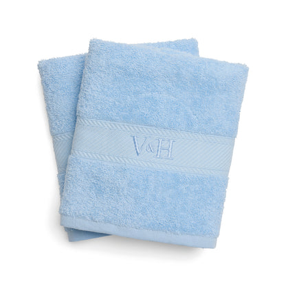 Bath towel combed cotton - Nuage - 2 x (70 x 140 cm) Powder blue