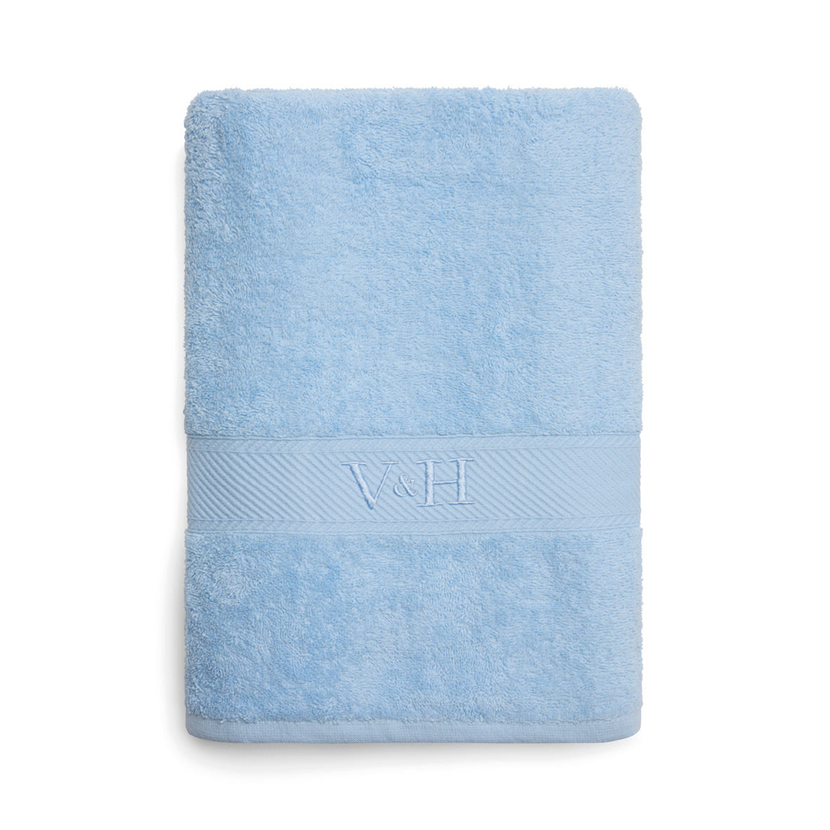 Bath towel combed cotton - Nuage - 100 x 150 cm Powder blue