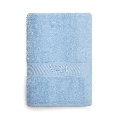 Bath towel combed cotton - Nuage - 100 x 150 cm Powder blue
