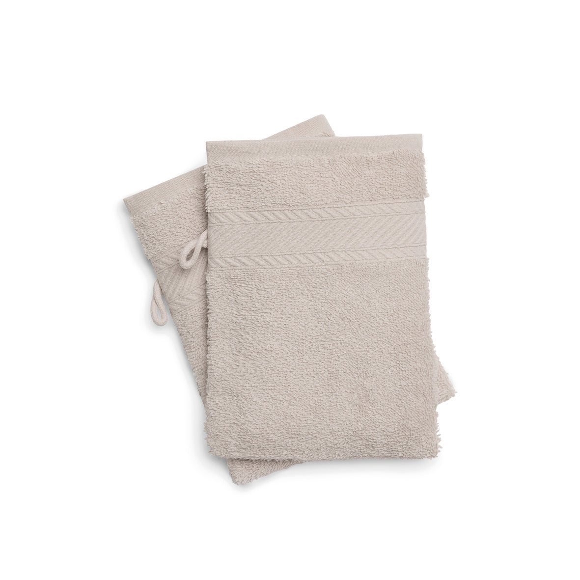 Washcloth combed cotton - Nuage - 2 x (15 x 21 cm) Sand