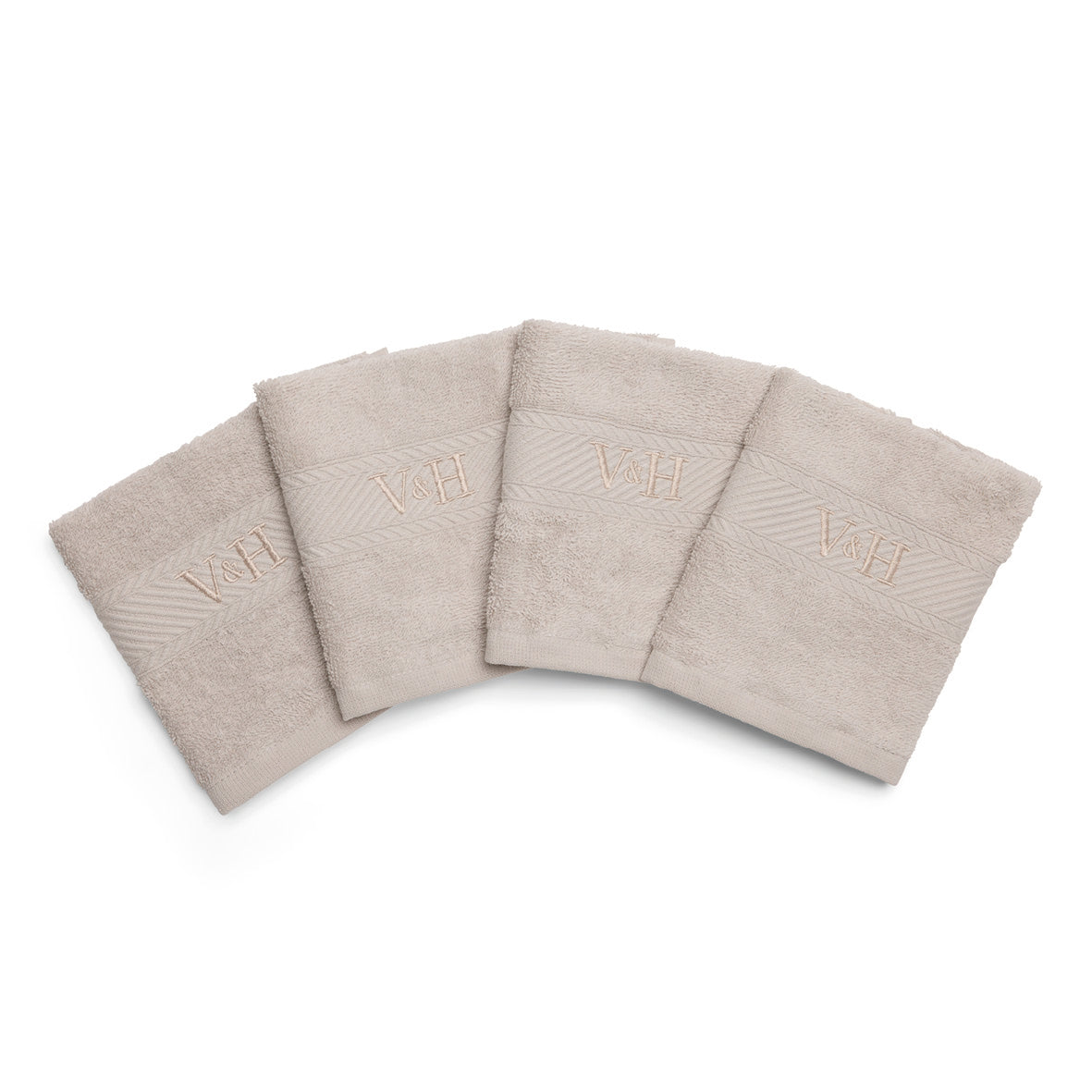 Guest towel combed cotton - Nuage - 4 x (30 x 30 cm) Sand